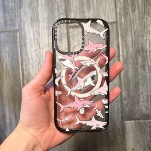 Casetify Black and Pink Shark Phone Case